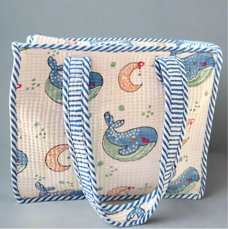 Kids Whale Mini Tote Bag