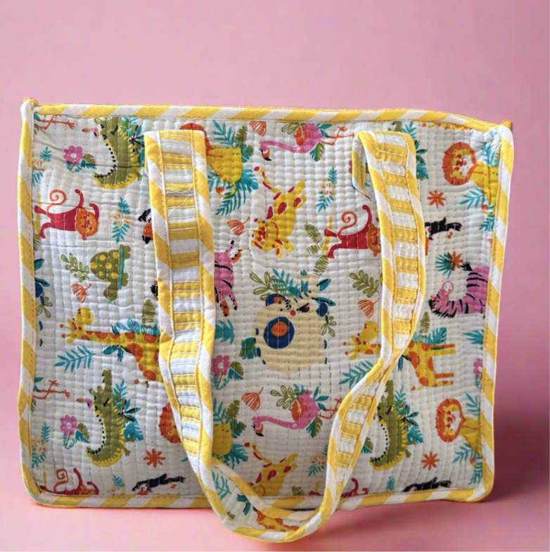 Kids Happy Jungle Mini Tote Bag