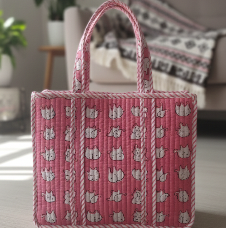 Kids Pink Elly Mini Tote Bag