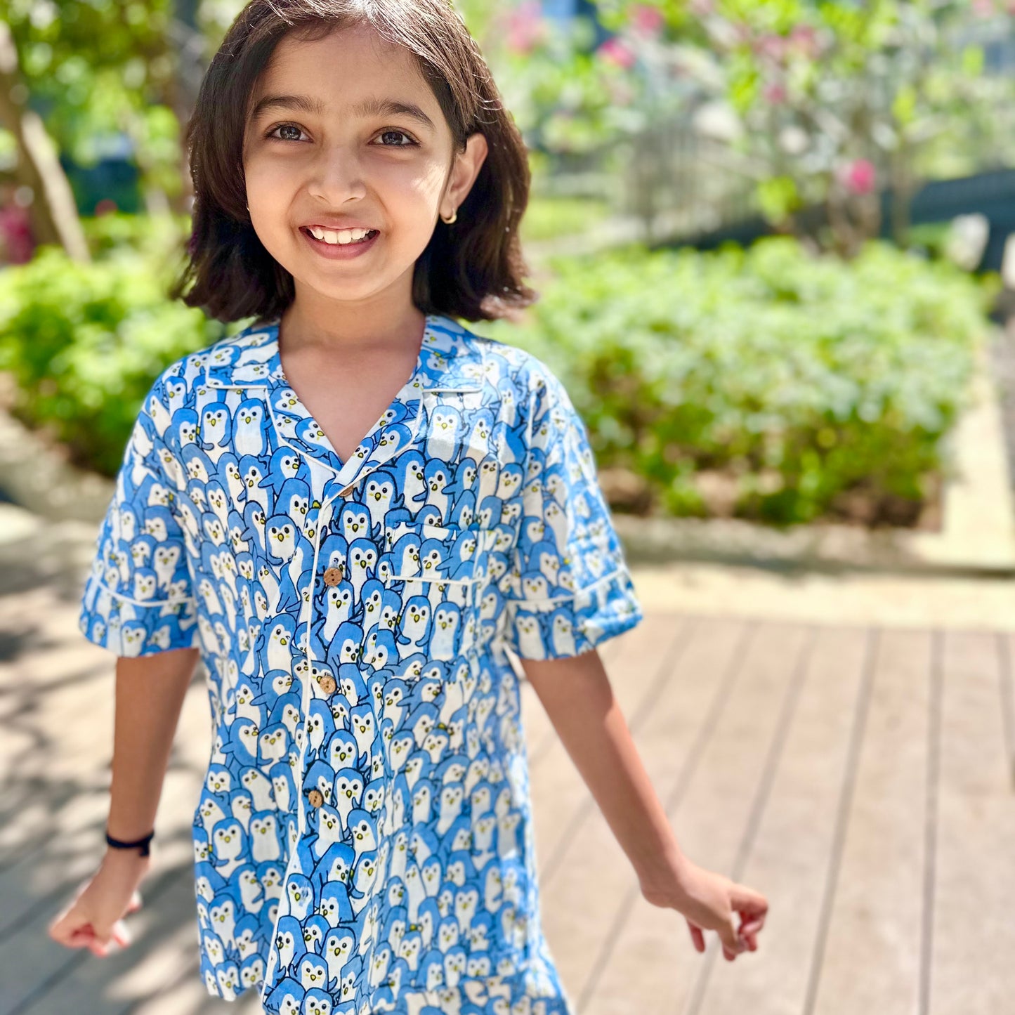 Kids Penguin Half Sleeve Pyjama Set