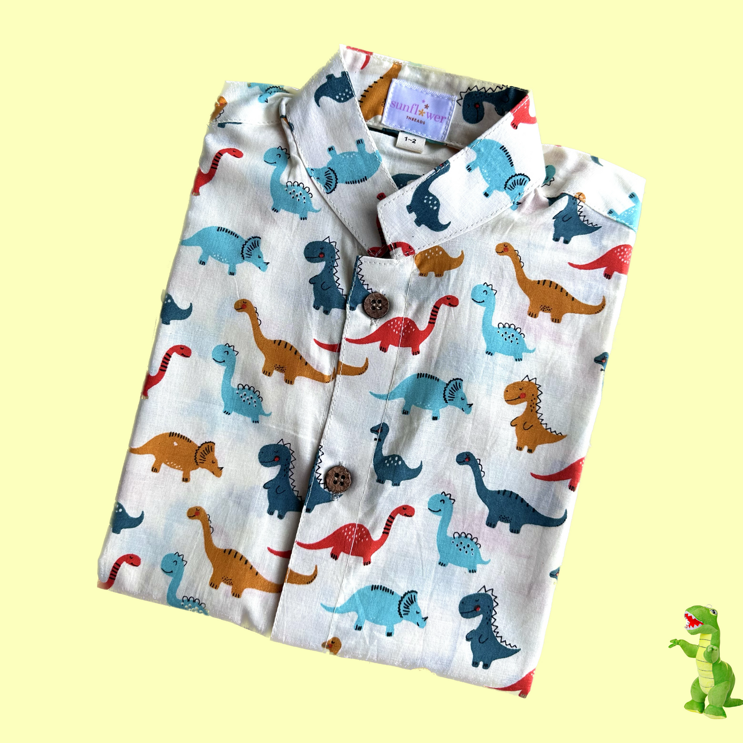 Boys Half Sleeve Dino Shirt