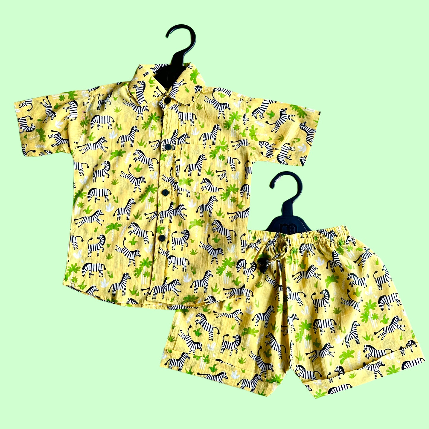 Boys Yellow Zebra Co-ord Set