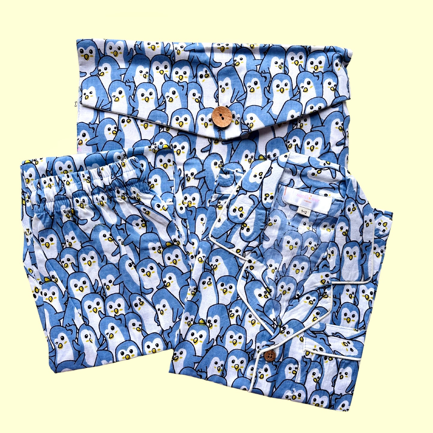 Kids Penguin Half Sleeve Pyjama Set