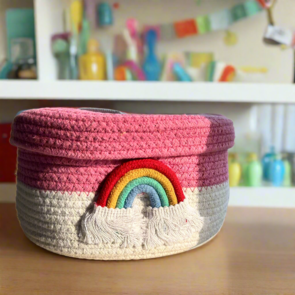 Pink Rainbow Basket