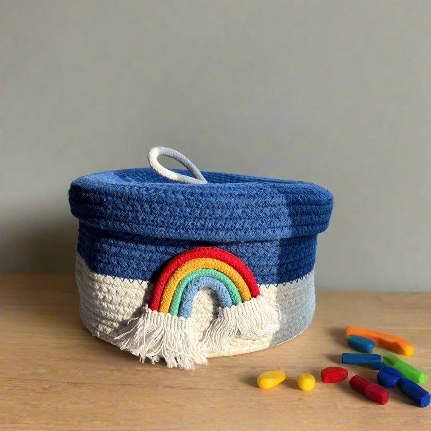 Dark Blue Rainbow Basket