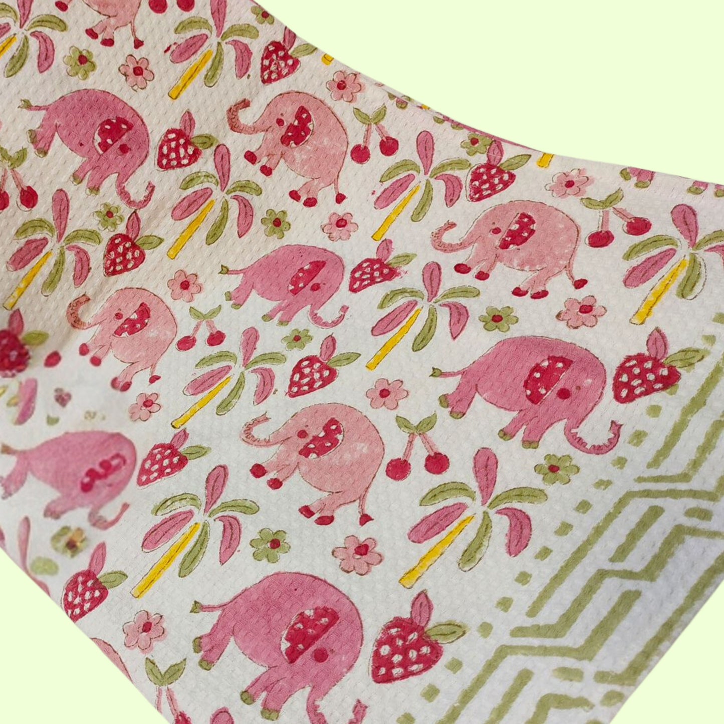 Kids Pink Elephant Towel