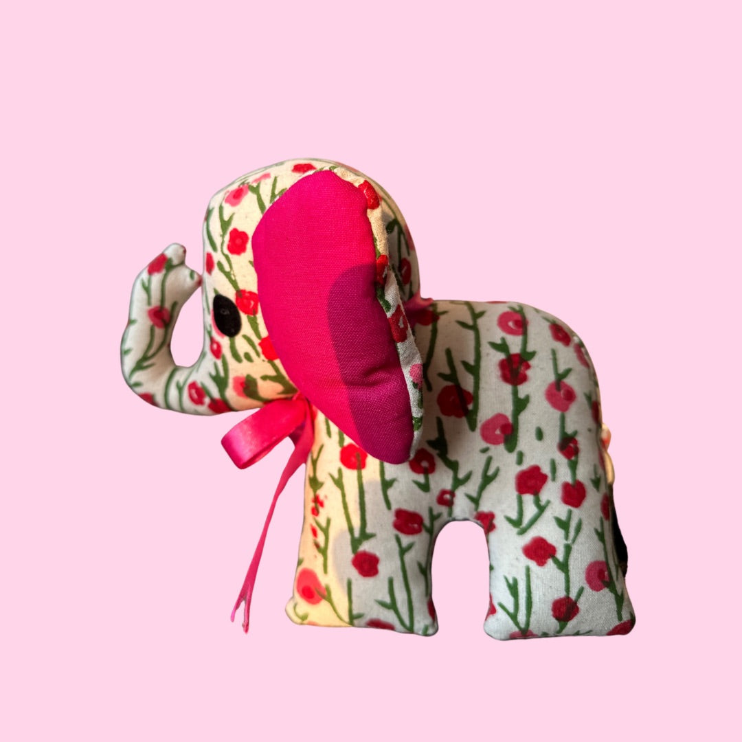 Pink Elephant Fabric Toy