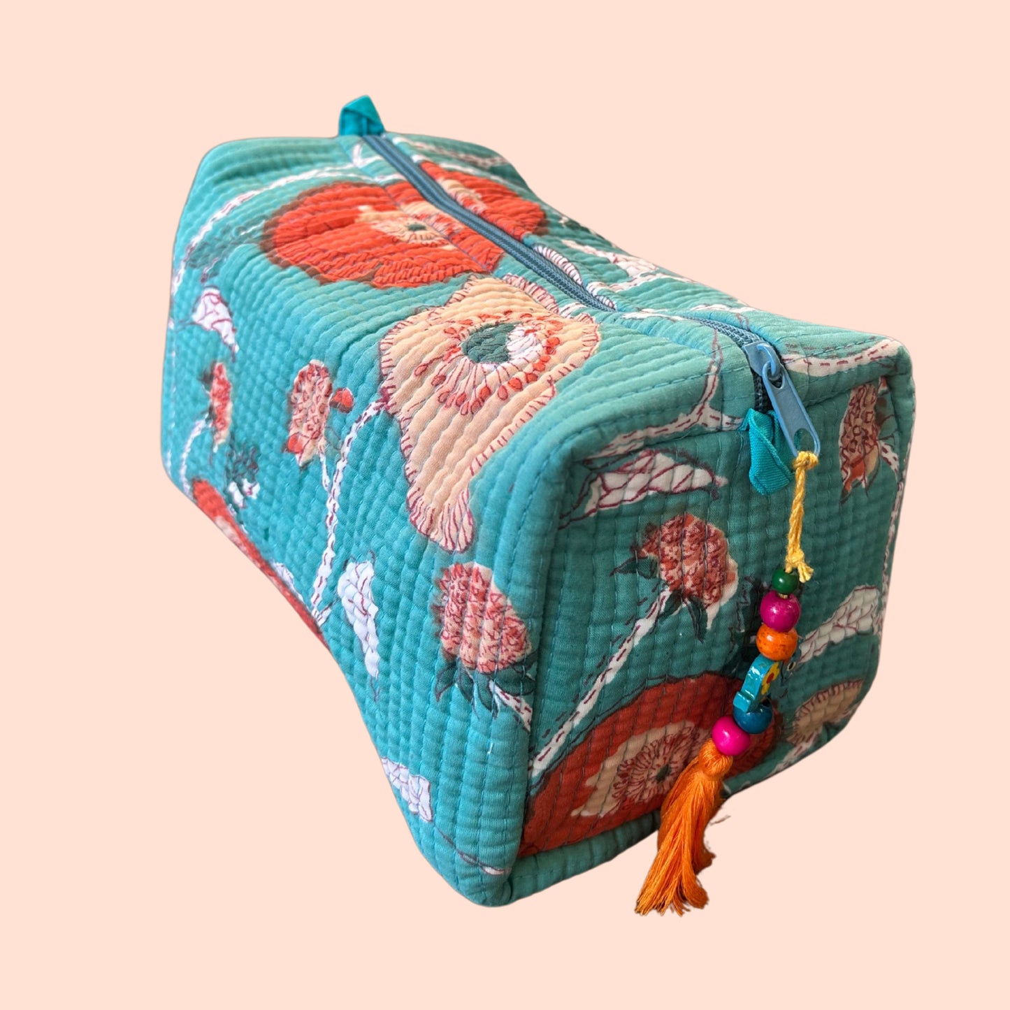 Orange Flower Utility Pouch