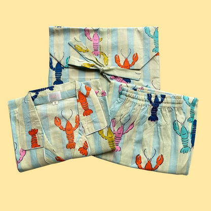 Women's Lobster Lounge 1 Half Sleeve Pyjama Set