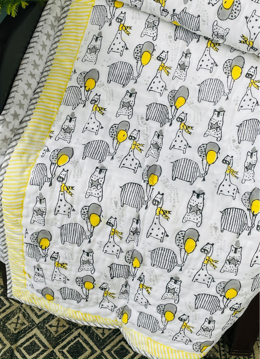 Kids Animal Party Quilt