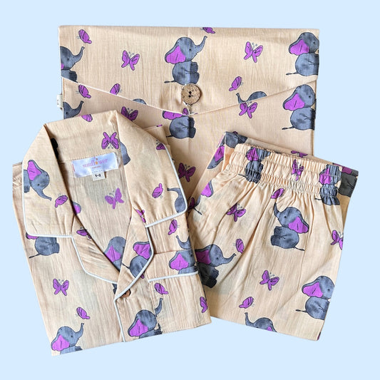 Kids Elle & Butterfly Half Sleeve Pyjama Set