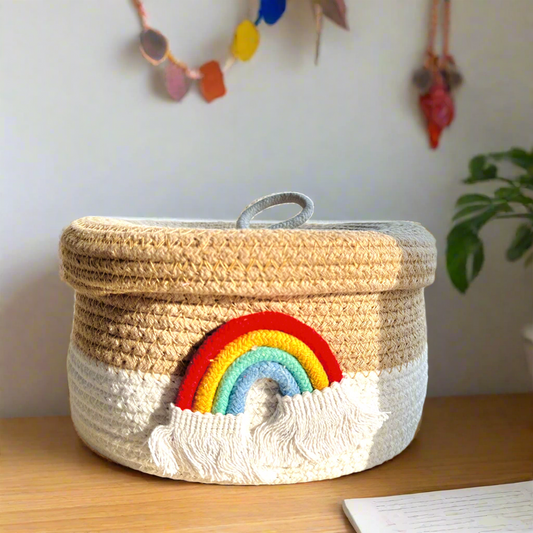 Beige Rainbow Basket