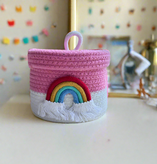 Mini Pink Rainbow Basket