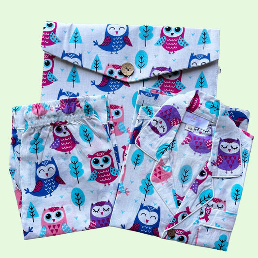 Kids Baby Blue Elephant Pyjama Set