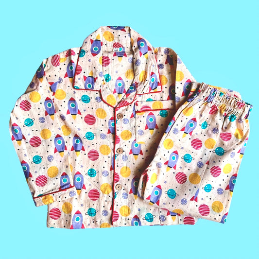 Regular Rocket Full Sleeve Pyjama Set