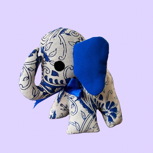 Blue Elephant Fabric Toy