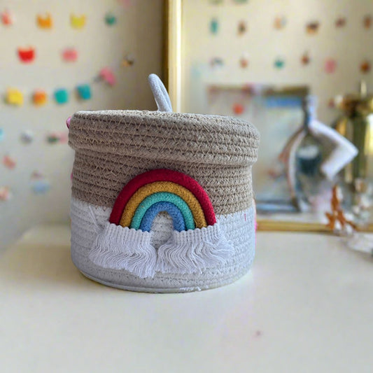 Mini Beige Rainbow Basket