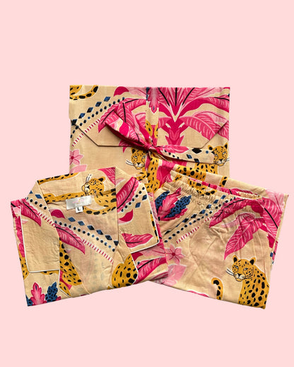 Women's Safari Bloom Half Sleeve Pyjama Set