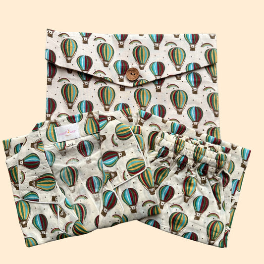 Kids Hot Air Balloon 2 Half Sleeve Pyjama Set