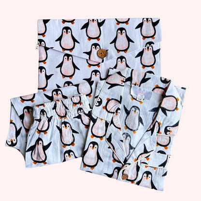 Kids Penguin Half Sleeve Pyjama Set