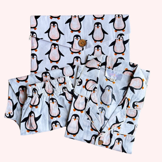 Kids Penguin Half Sleeve Pyjama Set