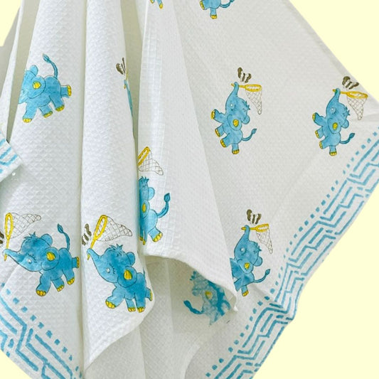 Kids Elephant & Butterfly Towel