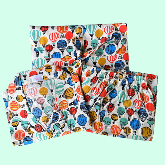 Women's Hot Air Balloon Half Sleeve Pyjama Set