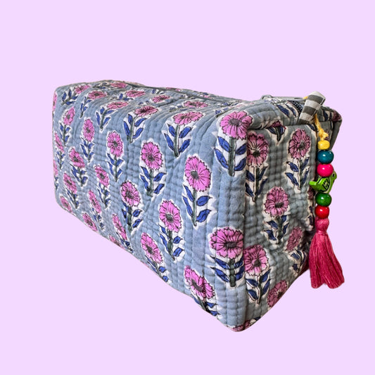 Pink Floret Utility Pouch