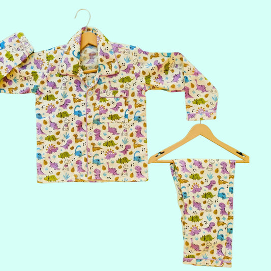 Regular Dino Full Sleeve Pyjama Set