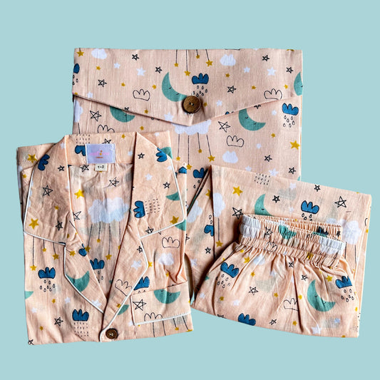 Kids Night Sky Half Sleeve Pyjama Set